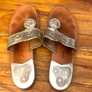 Jack Rogers 1960 Jackie O slip-on sandal.